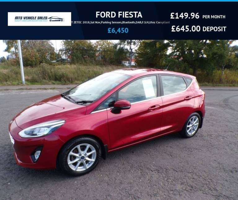 2018 Ford Fiesta 1.0 EcoBoost Zetec 5dr HATCHBACK PETROL Manual