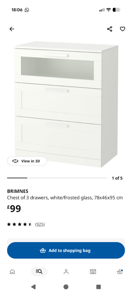 Ikea Brimmes Chest of Drawer