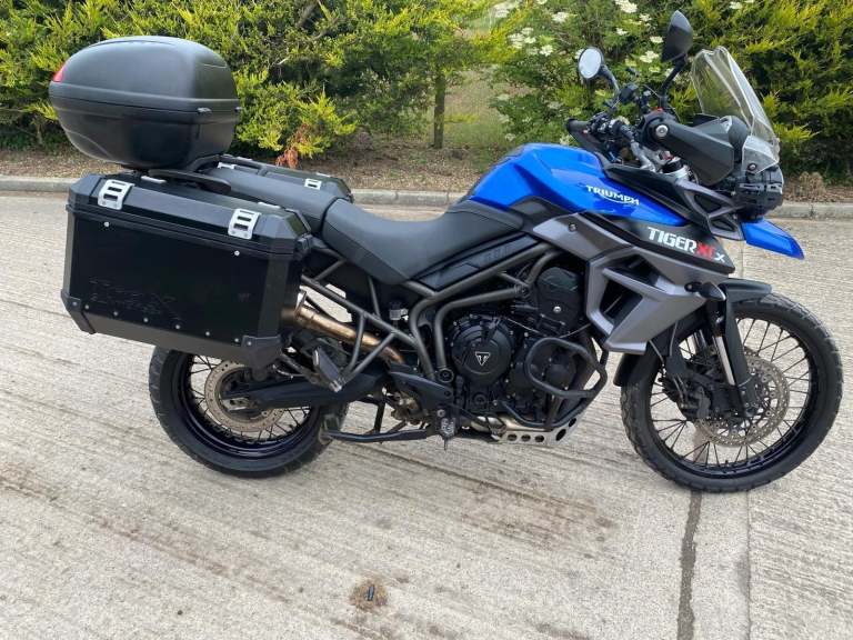 2015 65 TRIUMPH TIGER 800 XCX BLUE FULL LUGGAGE ABS ENDURO ADVENTURE TOURER