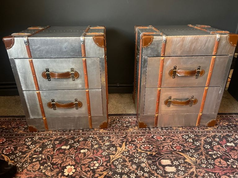 Two side bedside table drawers 