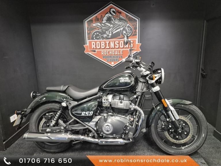 25 Plate Royal Enfield SUPER METEOR 650 IN ASTRAL GREEN Only 83 miles