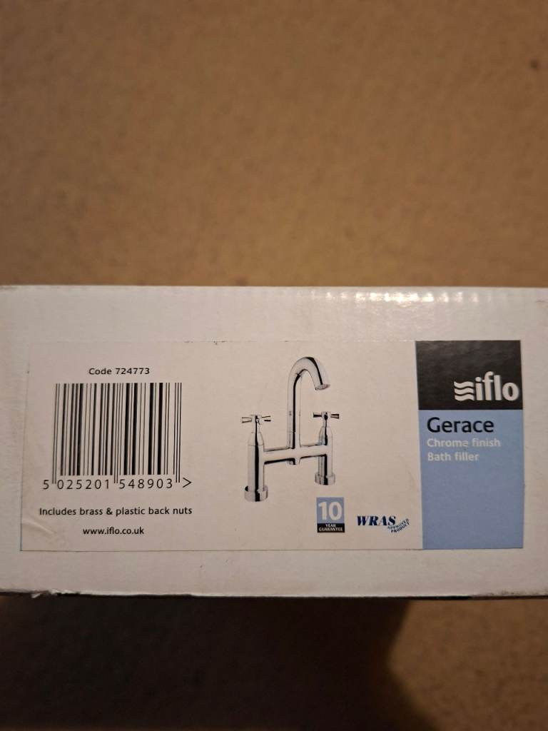 Chrome finish bath filler
