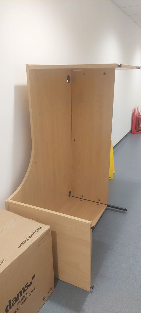 Large curved office desk