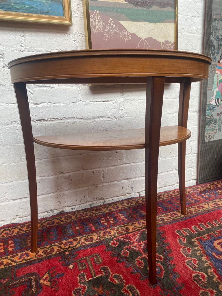 Vintage Teak Half Moon Table by Legate  £50