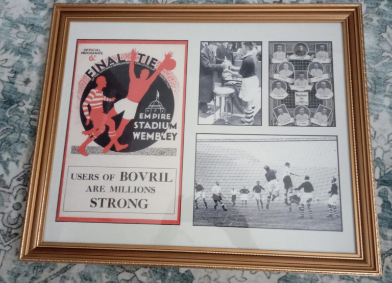 Framed picture of 1934 FA Cup Final Images Manchester City v Portsmouth