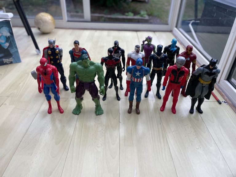 Large Bundle of Superhero Action Figures – Good Condition