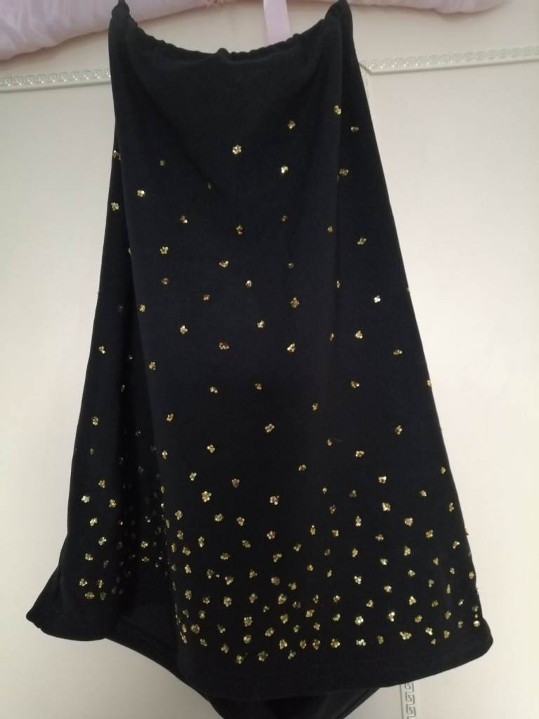 Black Evening Halter Neck Top Size 12 