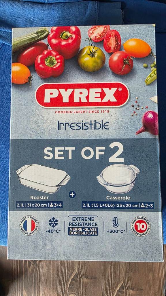Pyrex Irresistible Roaster & Casserole Dish Set