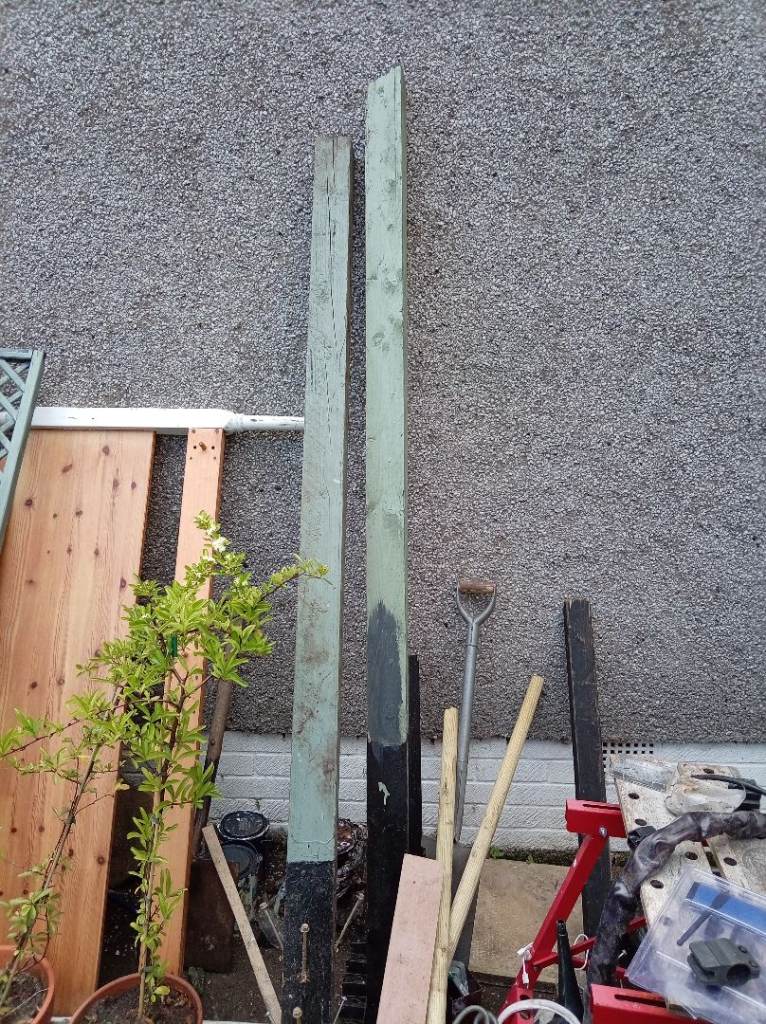 Free 2 fence posts. 2.4m x 10cm