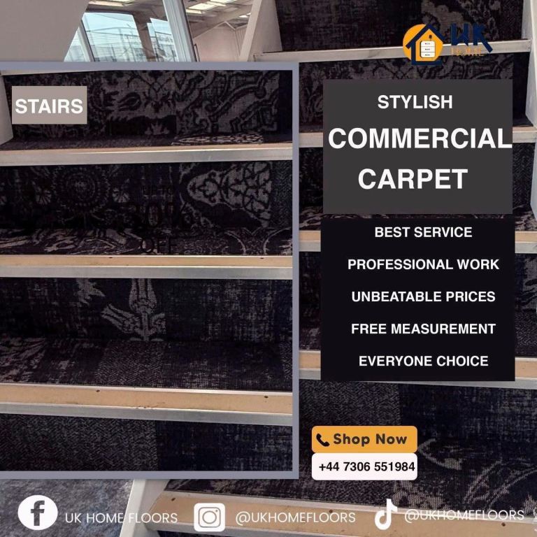 Low cost unbeatable price commercial carpet stairs 