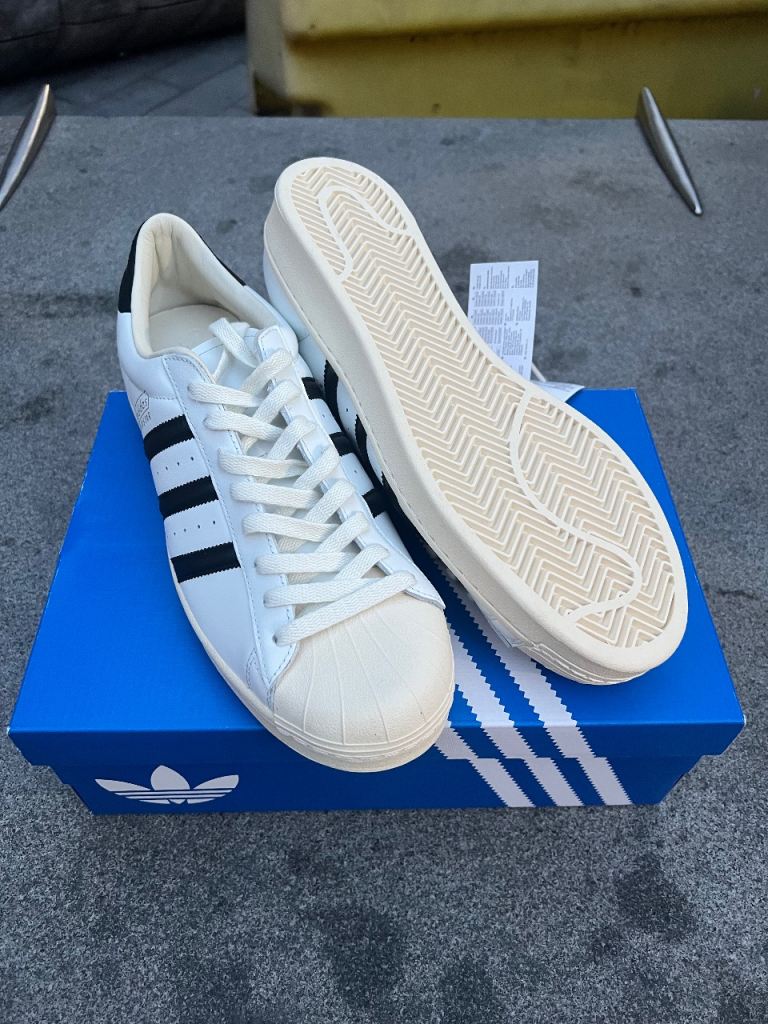 Adidas Superstar Trainers - White with Black Stripes, Brand New