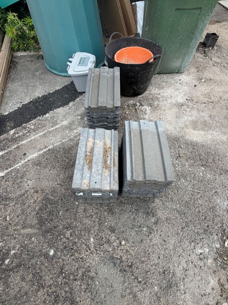 Used Roof Tiles - Grey, Fair Condition