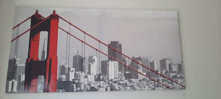 Striking long canvas print of Golden Gate Bridge San Fransisco