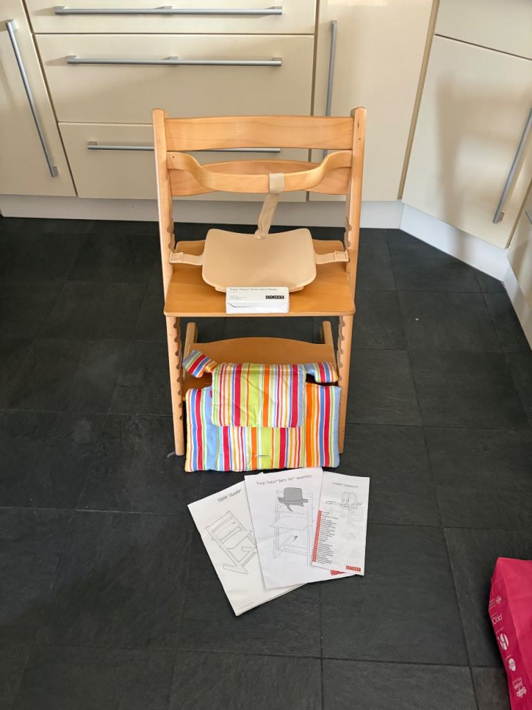 Stokke Tripp Trapp High Chair with Baby Set – Good Condition