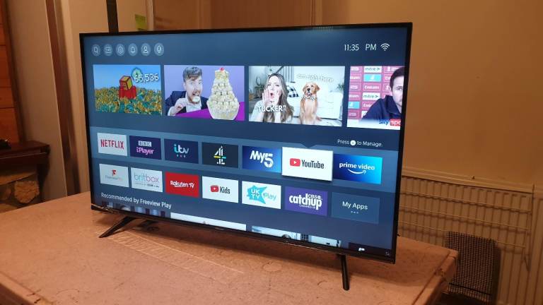 HISENSE 43 INCH SMART 4K UHD HDR LED TV WITH WIFI, FREEVIEW HD & FREESAT HD