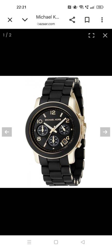 Michael Kors Black & Gold Watch – Good Condition