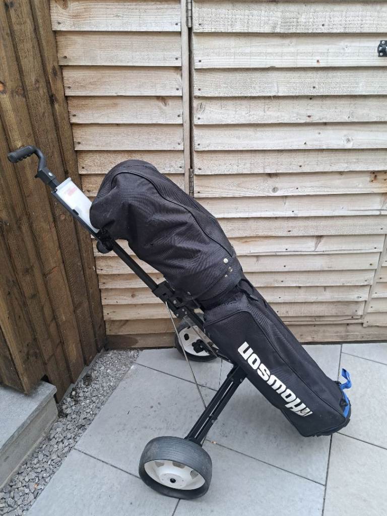 Golf clubs set,  bag and trolley 