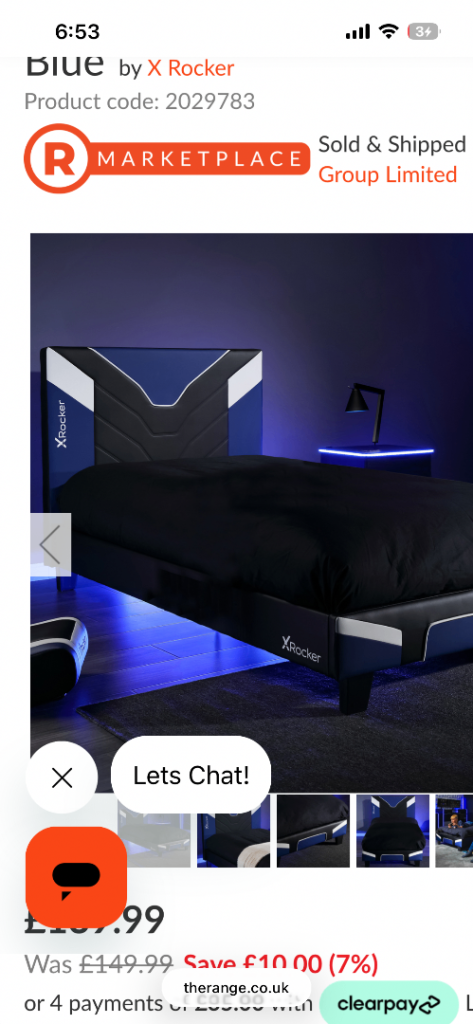 Gaming bed