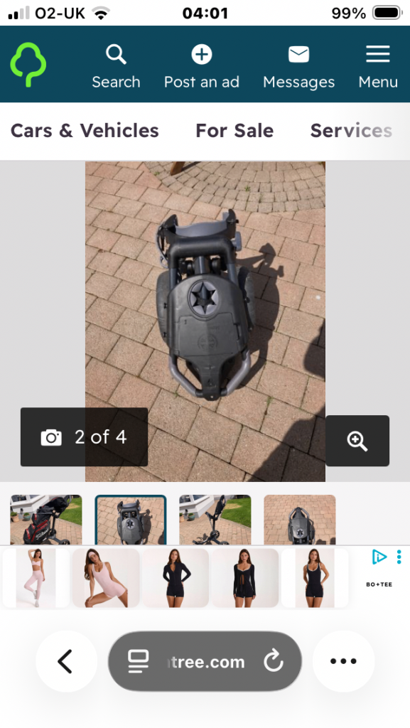 Golf trolly and bag 