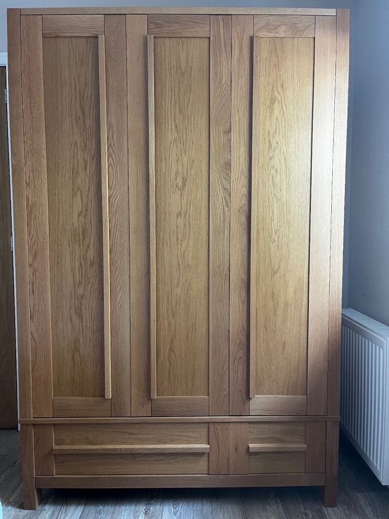 M&S oak triple wardrobe and chest of drawers. Sonoma 