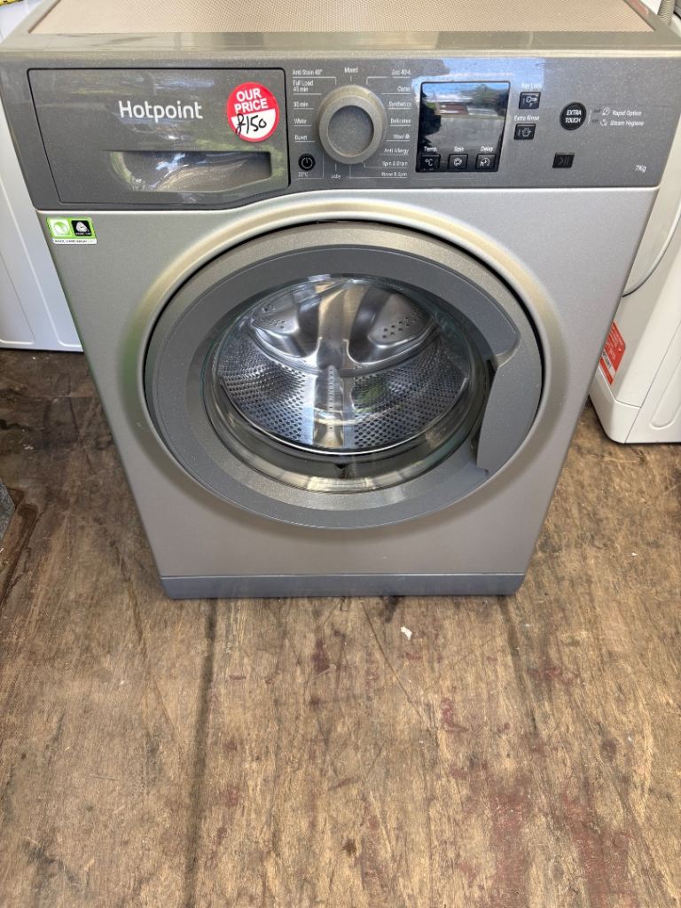 🔥HOTPOINT 7KG GREY WASHING MACHINE £150 DELIVERED 🔥6 MONTHS WARRANTY 🔥DENTON APPLIANCES 🔥