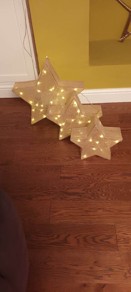 Indoor/Outdoor Hessian Star LED Lights