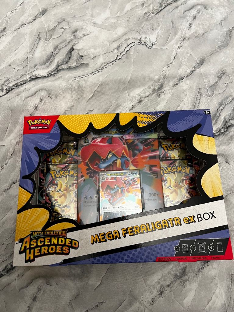 Pokemon TCG Mega Feraligatr EX Box - Ascended Heroes