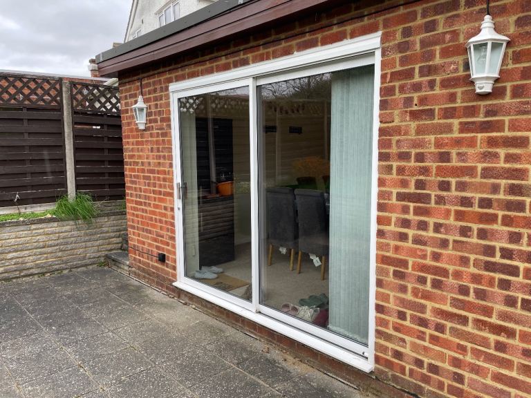 Sliding door - 2 panel, aluminium frame, 2400x2100mm