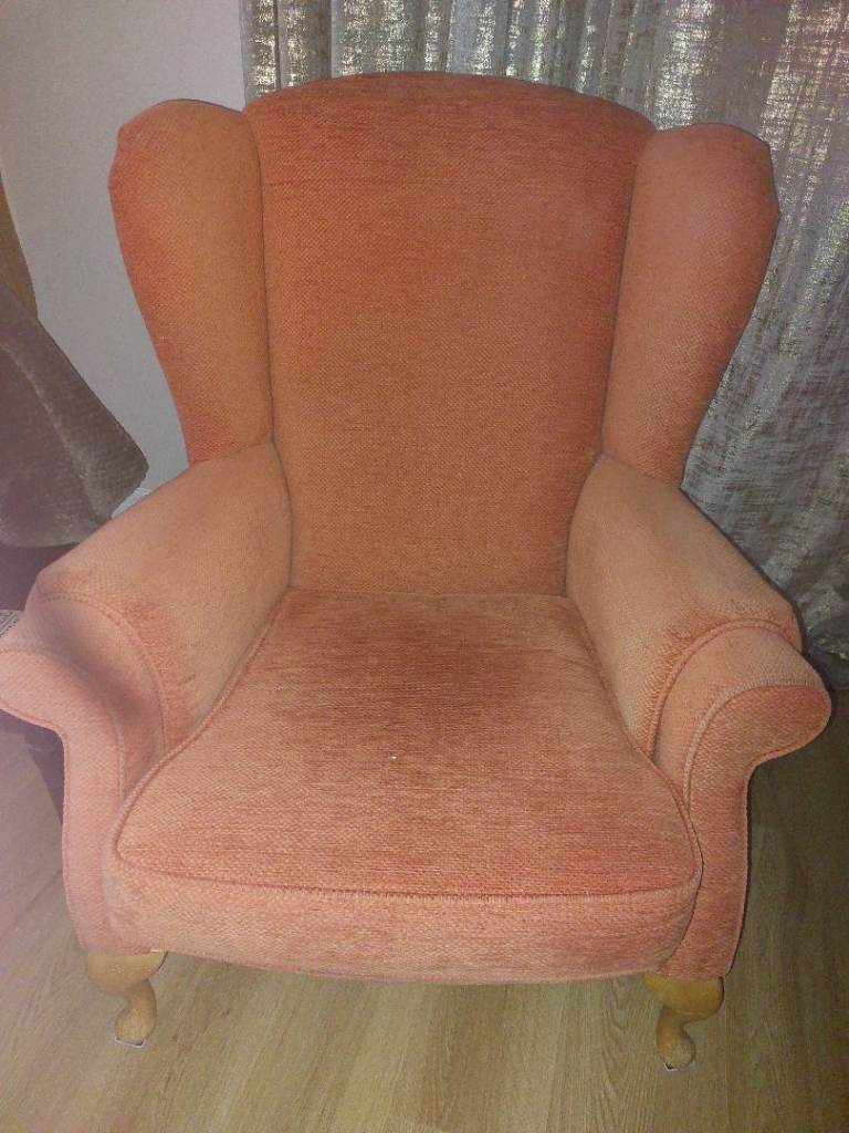 Rust Wingback Armchair 