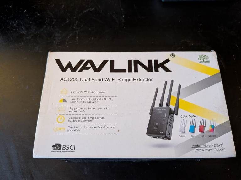 Wavlink ac1200 dual band WiFi extender