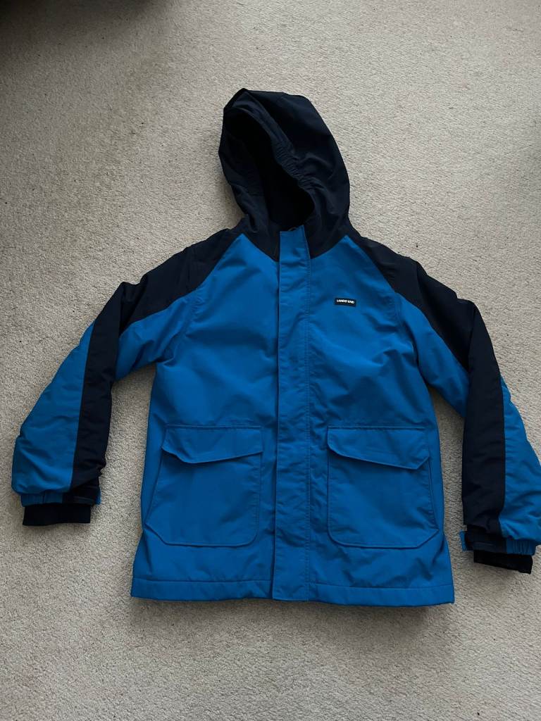 AS NEW, LANDS END, Kids' Squall Waterproof Insulated Coat,Cobalt/Radiant Navy, 2 available, RRP £80