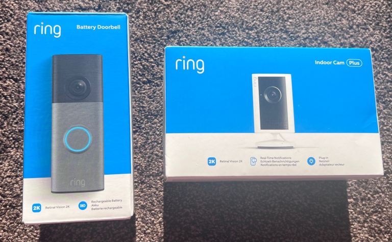 Brand New Ring Battery Doorbell & Indoor Cam Plus