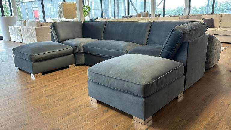 🚛Hot Discount❤️Luxury DYLAN U-Shape Sofa Jumbo Cord ❤️7 Seater + Corner❤️25% OFF😘COD💫