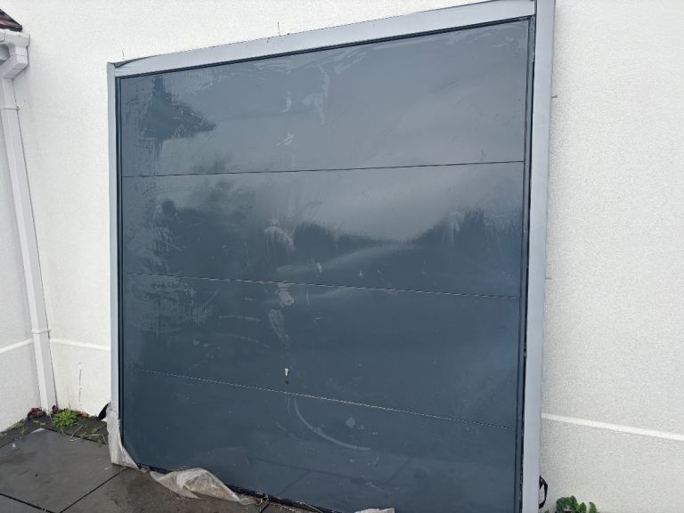 Grey matt garage door