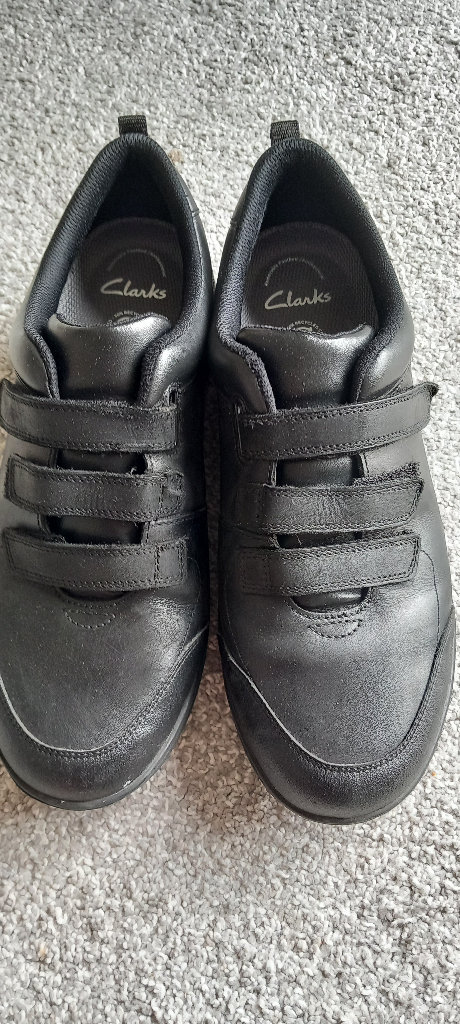 Boys clarks black school shoes