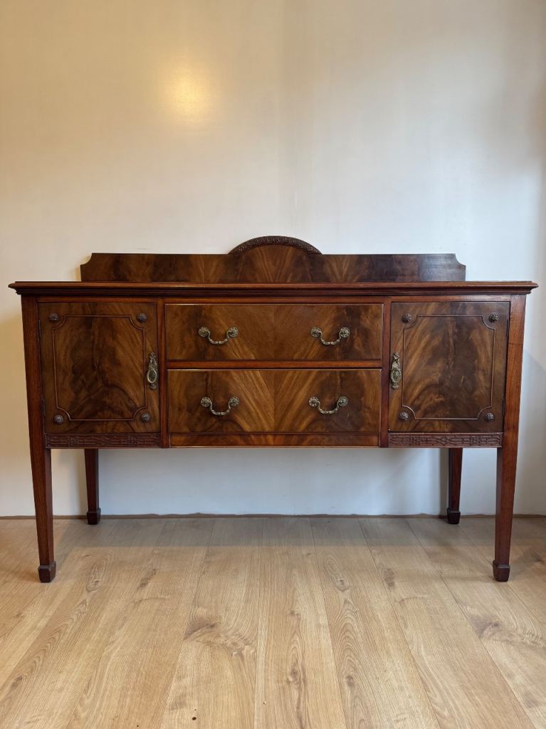 Quality vintage mahogany sideboard by Merryweather & Sons, Holloway.