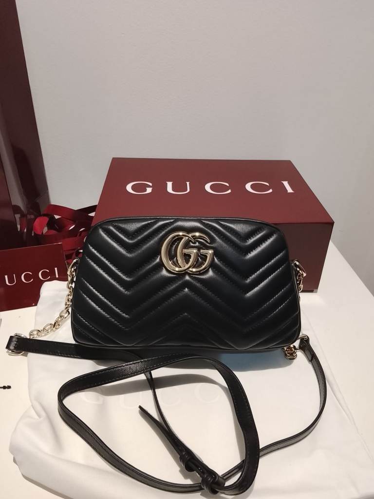 New 2026 womens bag shoulder bag gucci leather boxed up original with in-store purchase receipt 