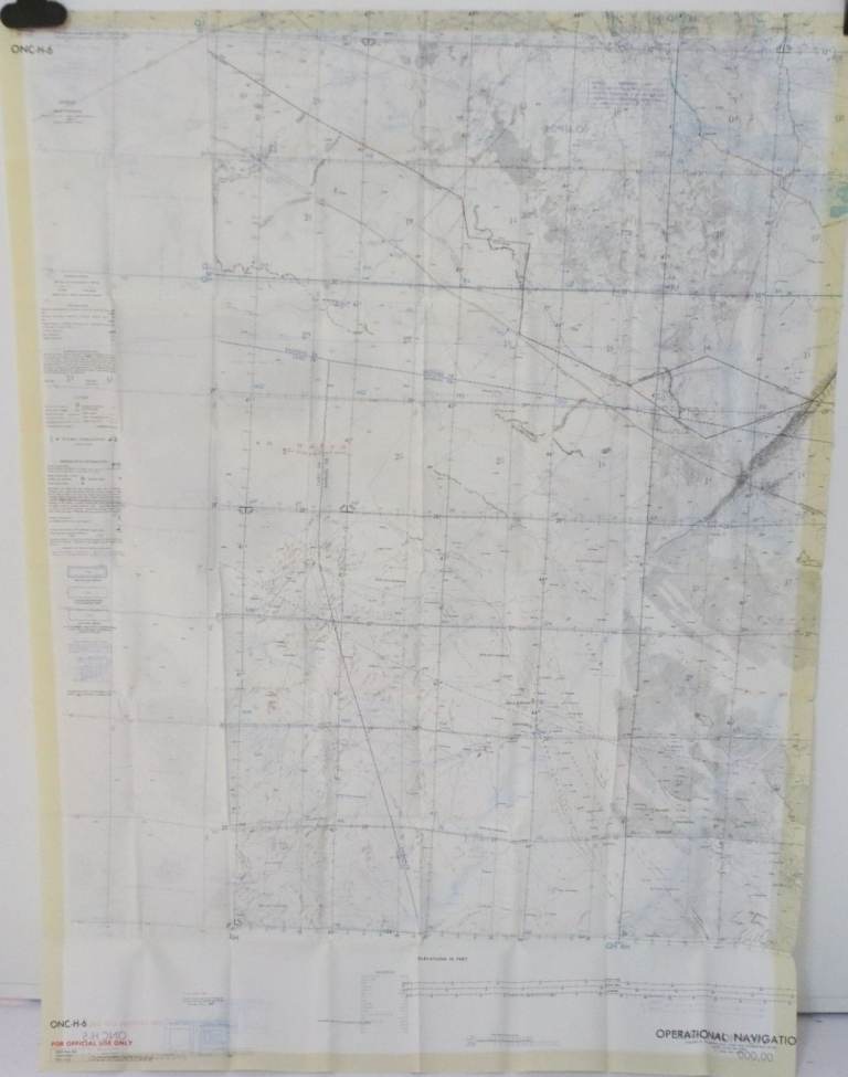 Royal Air Force / RAF Silk Escape Map of Middle East ONC H-5(4thEd. ) & ONC H6(3rd Ed.)