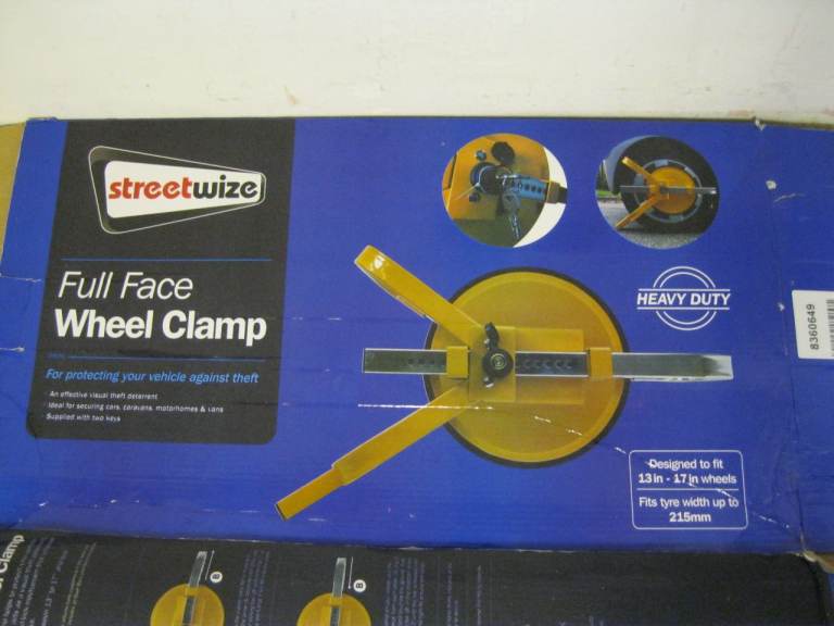 BRAND NEW STREETWIZE HEAVY DUTY FULL FACE WHEEL CLAMP LOCK TYRE TOTTENHAM N17 0NL