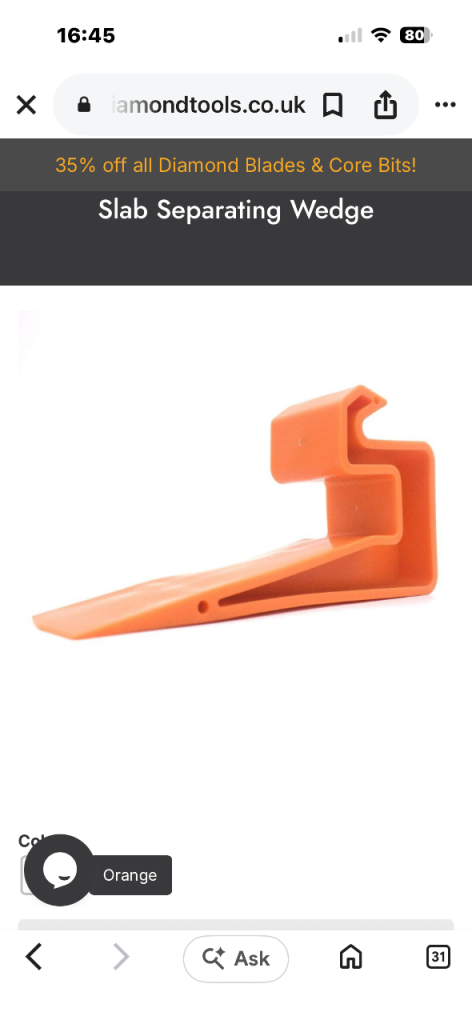 Slab Separating Wedge x 20