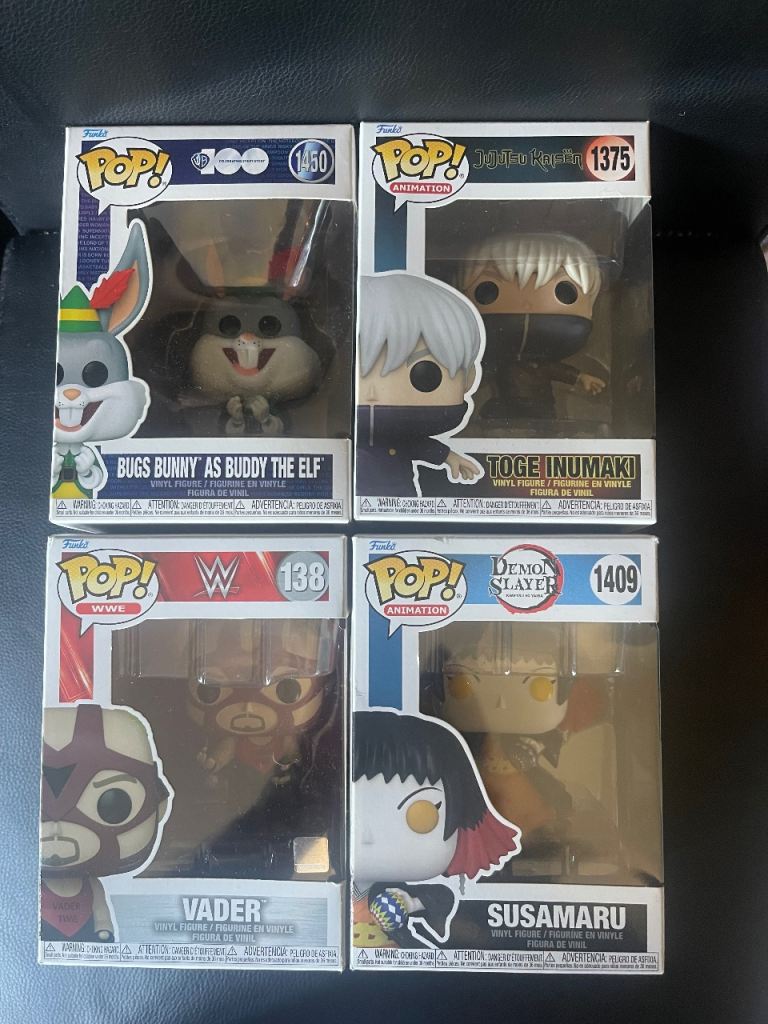 4 Funko pops *boxed*