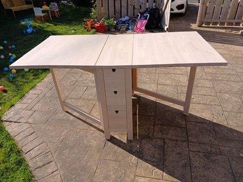 IKEA NORDEN Gateleg Table in white.