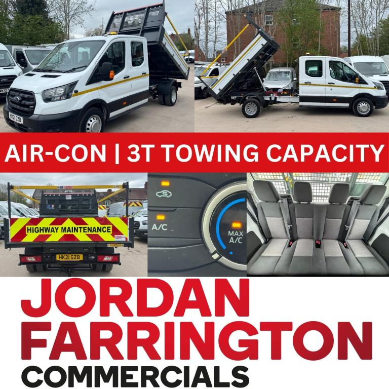 2021 FORD TRANSIT 350 DOUBLE CAB TIPPER RWD DRW ONE STOP ALLOY BODY*MASSIVE SPEC