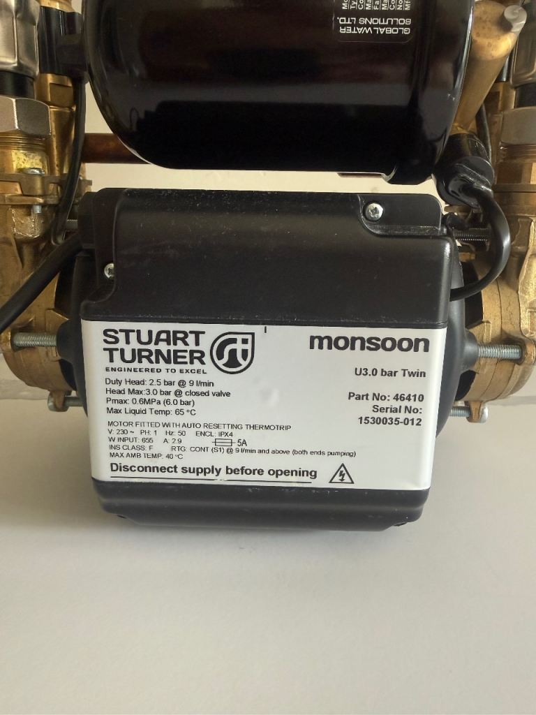 Stuart Turner 3 bar Monsoon Shower Pump