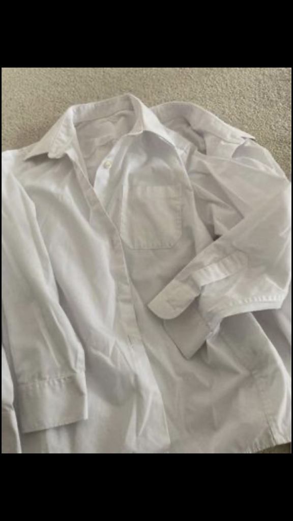 2 M & S girls school shirts age 8-9