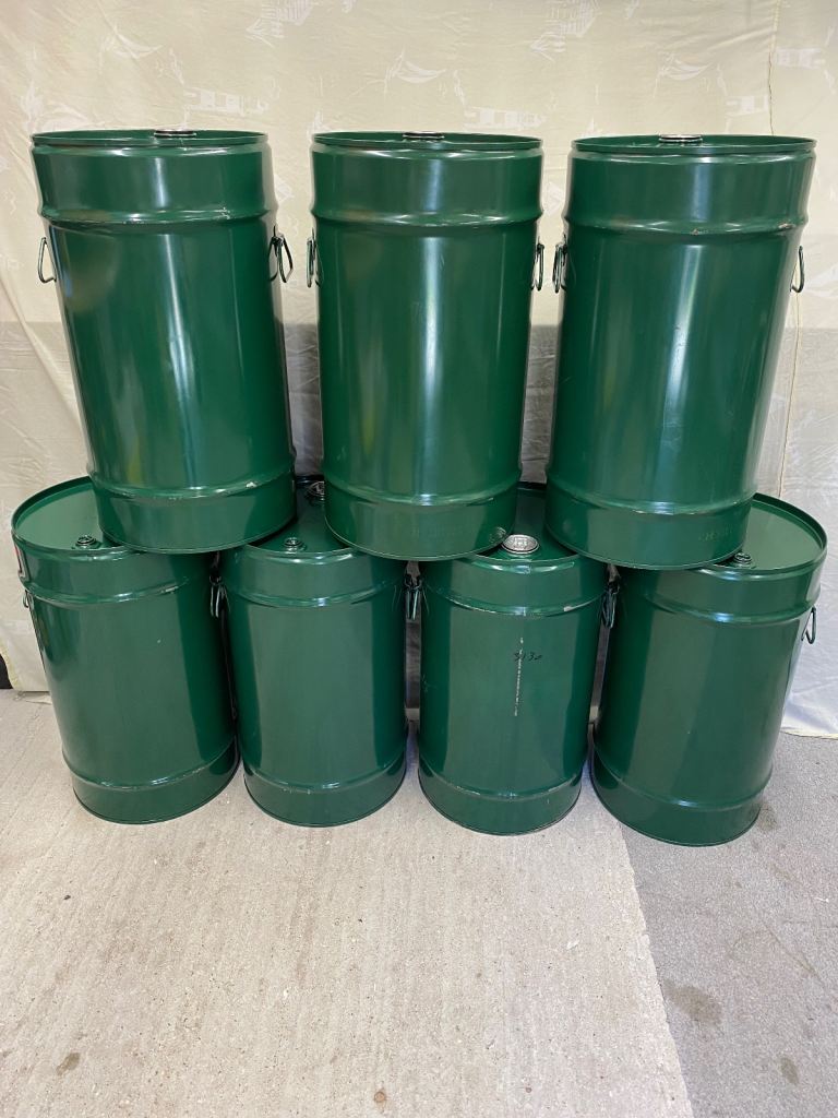 57 litre used clean steel oil drums ideal for diesel storage 