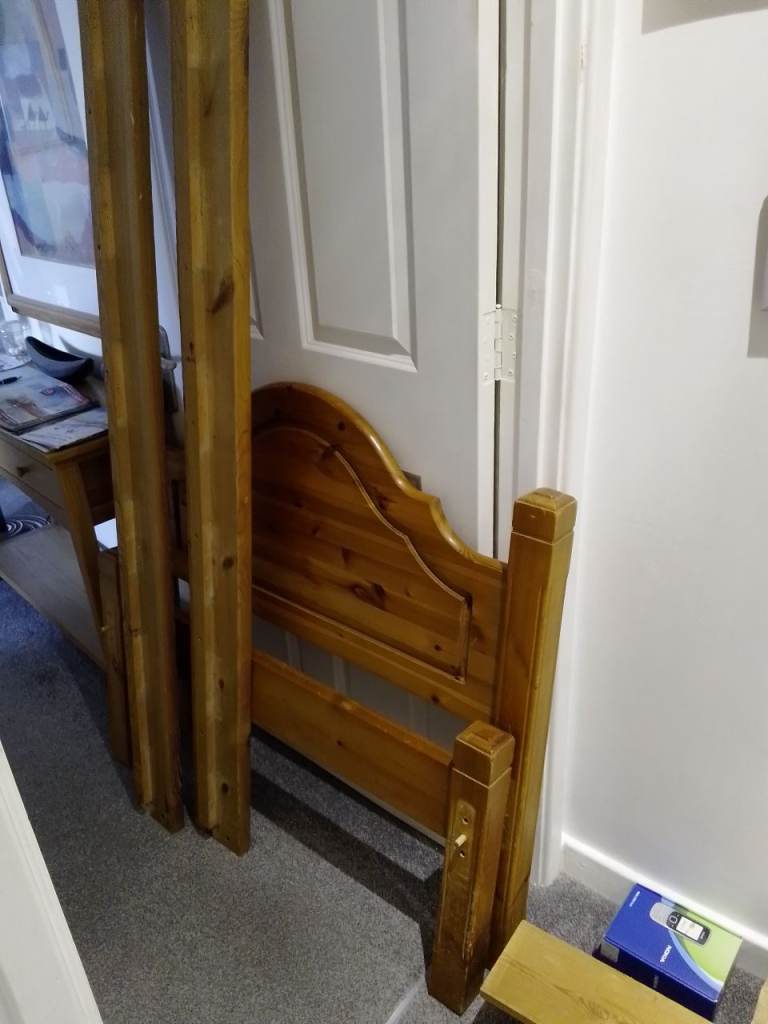 single pine bed