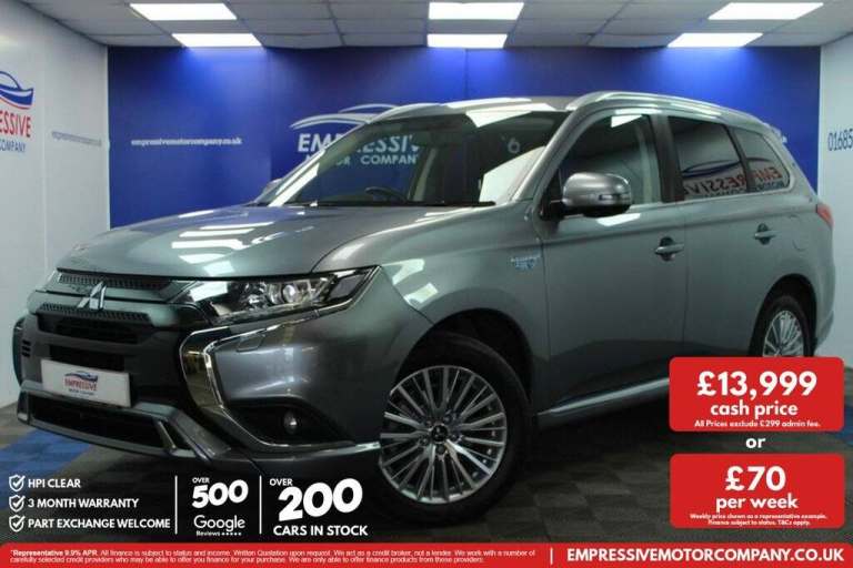 2019 69 MITSUBISHI OUTLANDER 2.4H TWINMOTOR 13.8KWH DESIGN SUV 5DR PETROL PLUG-I