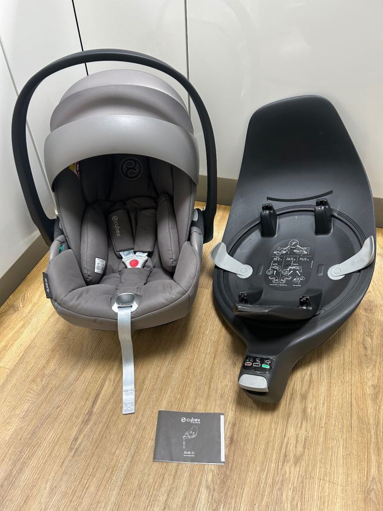 Cybex I-Size Rotating 360 Baby Car Seat Cloud Z2 With Isofix Base Z2 (Also Fits T) Soho / Mid Grey