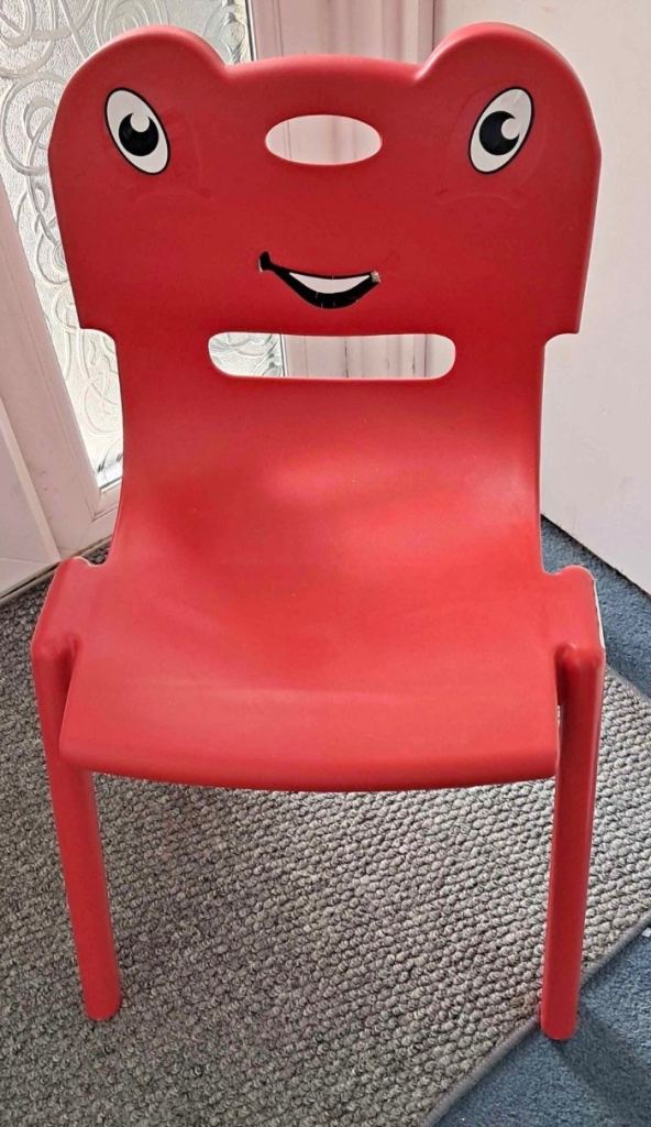 Red Plastic Childs Chair